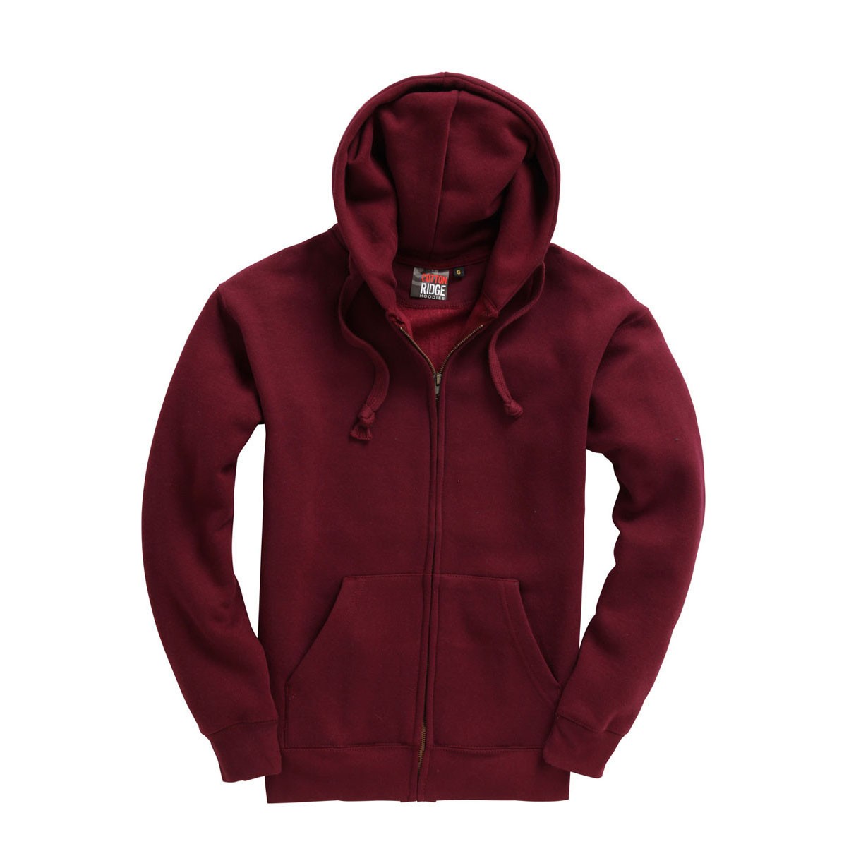 Premium Zip Hoodie in Burgundy