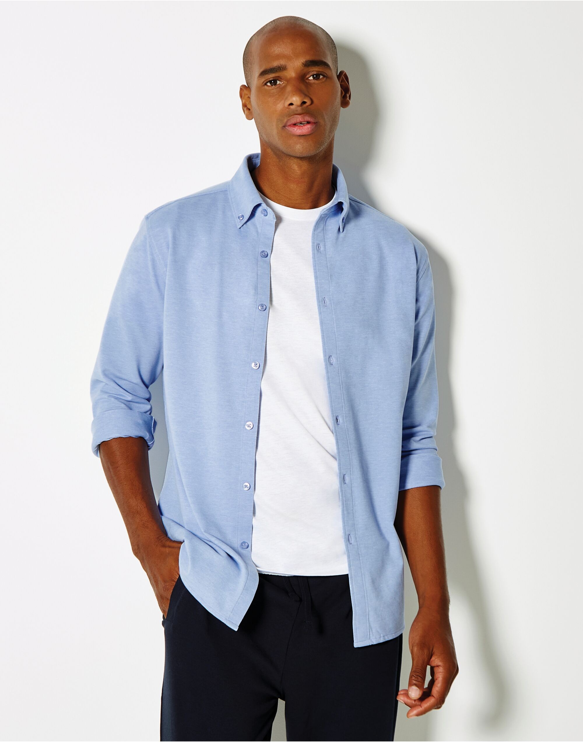 Kustom Kit Men's Long Sleeved Pique Polo Shirt
