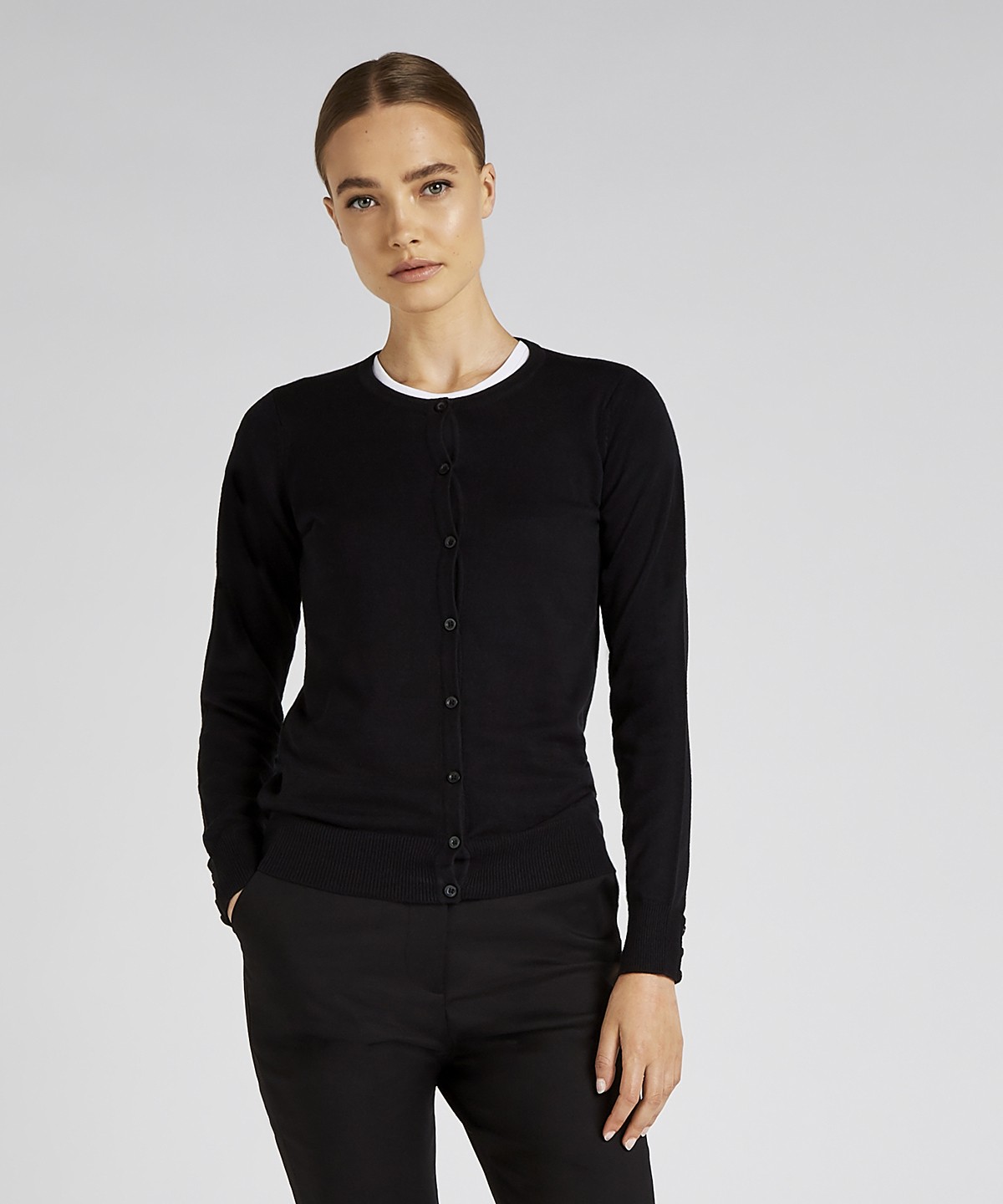 Ladies Arundel Crew Neck Long Sleeve Cardigan