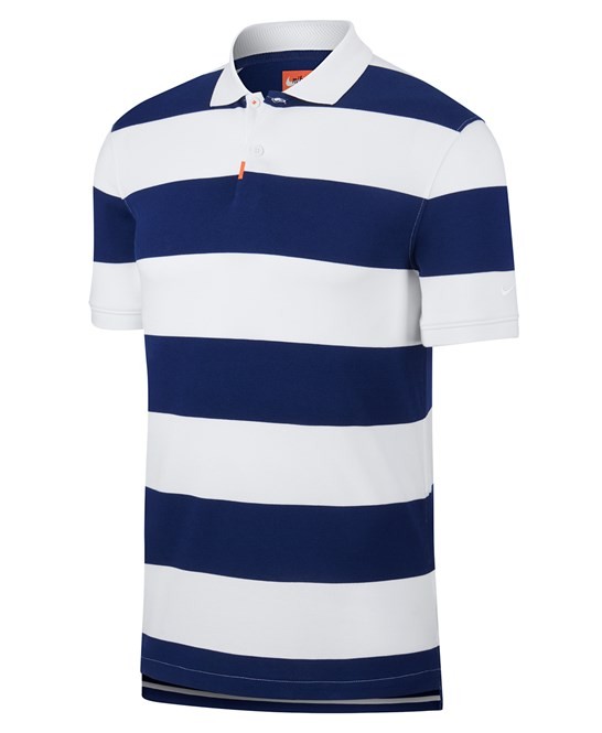 Blue Void and White Nike Polo