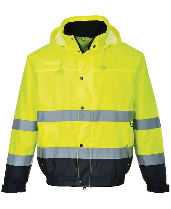 Contrast Hi-Vis Waterproof Bomber Jacket
