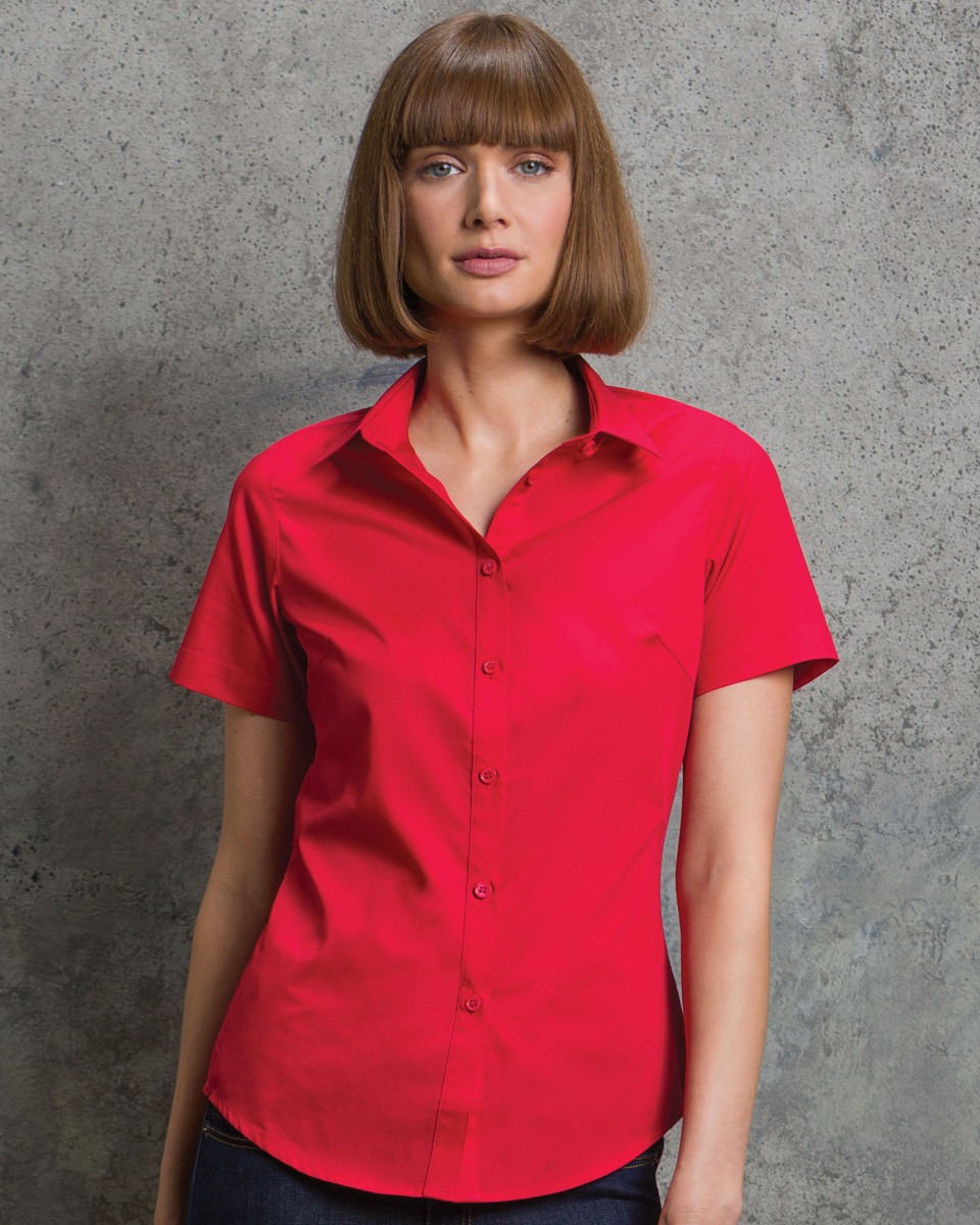 Kustom kit Womens short sleeve poplin shirt