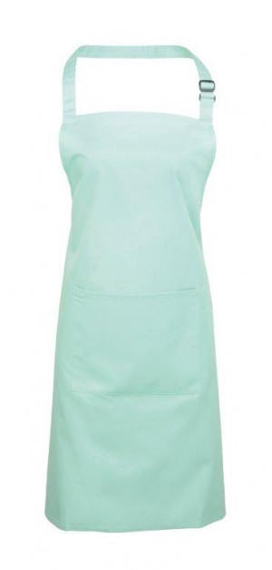 EWPR154 Colours Bib Apron with pocket in Aqua