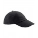 Low-profile heavy cotton drill cap in black
