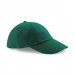 Low-profile heavy cotton drill cap in bottle green