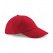 Low-profile heavy cotton drill cap in classic red