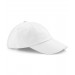 Low-profile heavy cotton drill cap in white