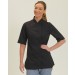 Dennys Ladies' Short Sleeve Chef's Jacket in Black