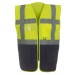 Hi-Vis Executive Waistcoat in Hi-Vis Yellow / Navy