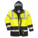 Contrast Hi-Vis Traffic Jacket Navy Yellow