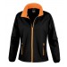 Result Core Women's Contrast Printable softshell jacket in Black / Orange