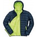 Navy / Lime - Padded Hooded Soft Jacket