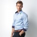 KK189 Contrast premium Oxford shirt long sleeve
