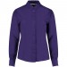 KK261 Women's mandarin collar fitted shirt long sleeve in Purple