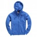 Premium Zip Hoodie in Royal Melange